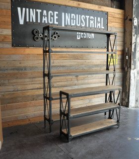 Shelving Vintage Industrial Furniture, French Industrial Shelving